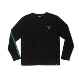 PSYCH L/S TEE-BLACK/TURQUISE